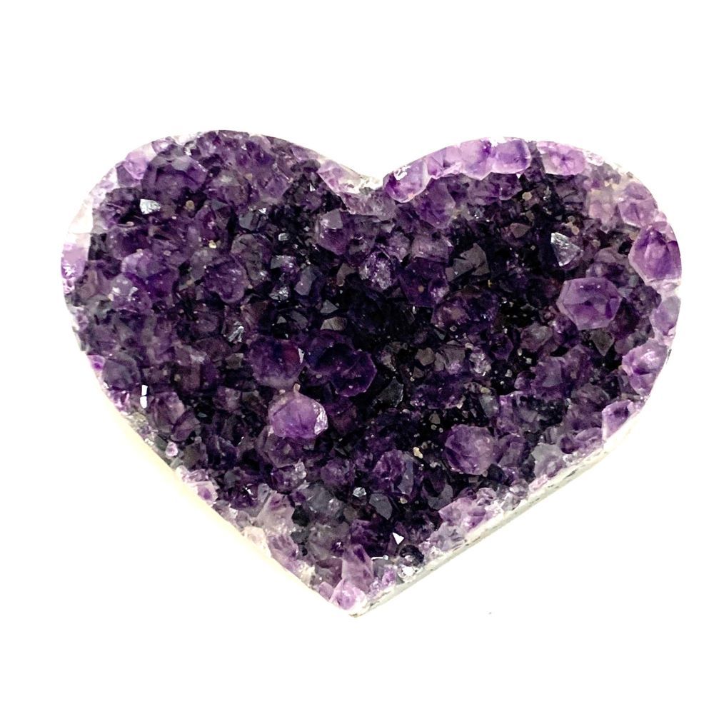 Amethyst Cluster Heart with Iron Inclusion